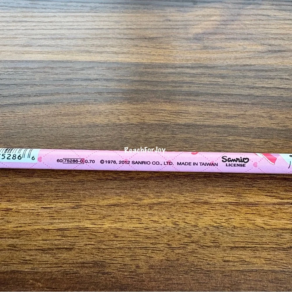 Sanrio Hello Kitty Pencil 2012 Wood #2 Pencil Scotty Dog Pink White Hearts